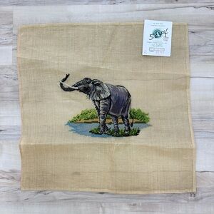 Elephant Needlepoint Canvas Tapestry 20x20